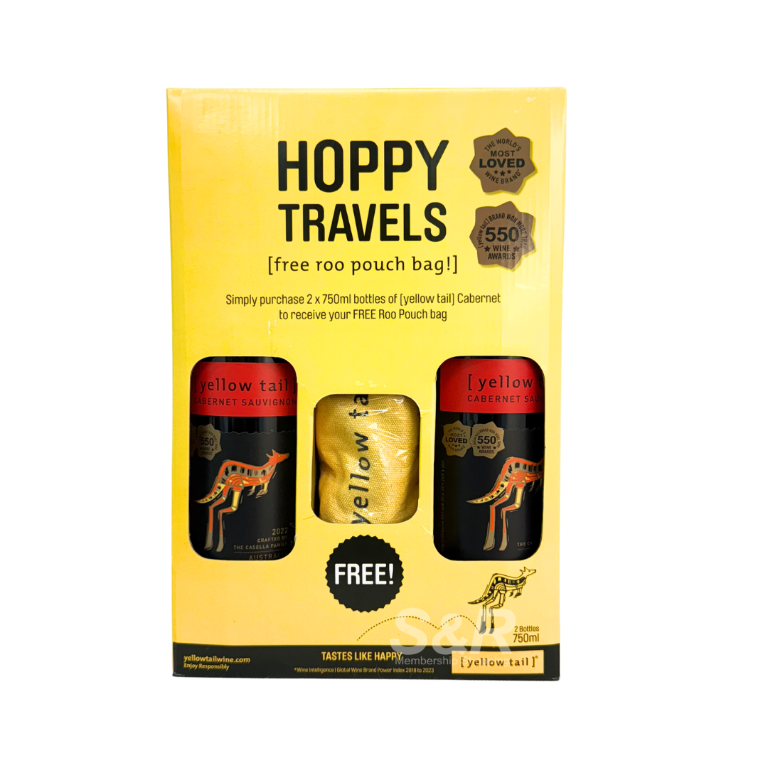 Yellow Tail Cabernet Wine Hoppy Travels Set 2 Bottles x 750mL Yellow Tail Cabernet Wine Hoppy Travels Set 2 Bottles x 750mL